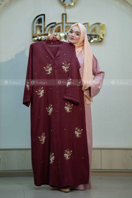 Zaynab Openable Abaya - Maroon