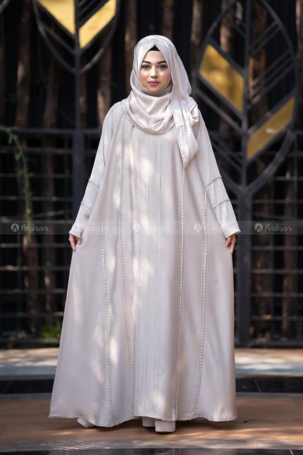 Jinan Flow Abaya - Off White