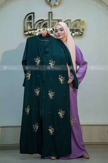 Zaynab Openable Abaya - Green