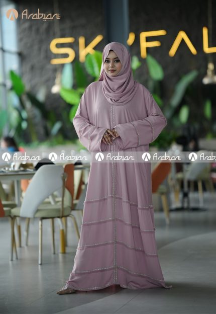Mannat Classic Abaya - Pink