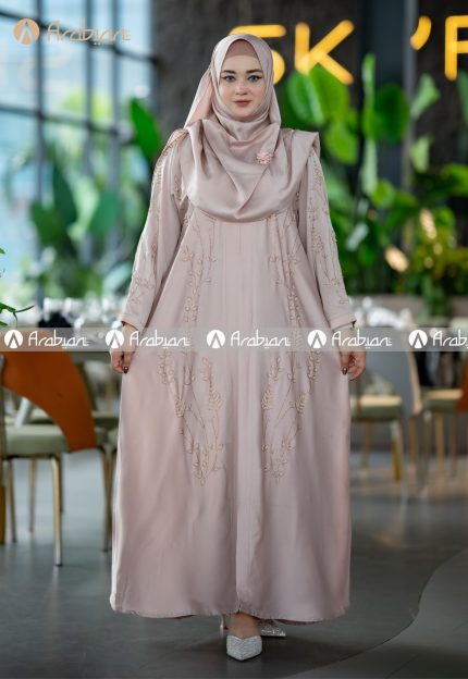 Hera Karchupi Abaya - Cream