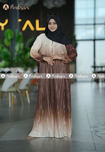 Chocolate Melt Crap Silk Abaya