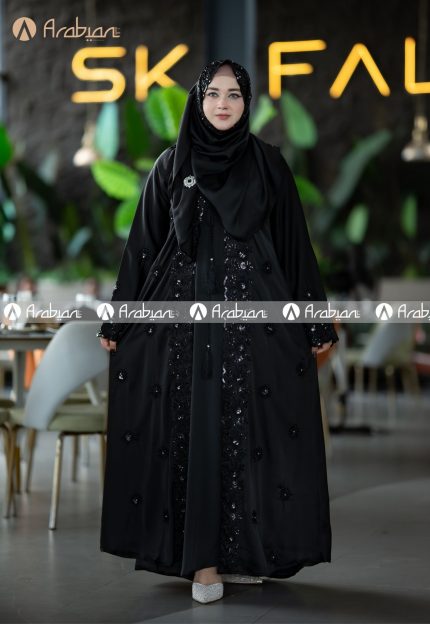 Gorgeous Saffron Abaya Set